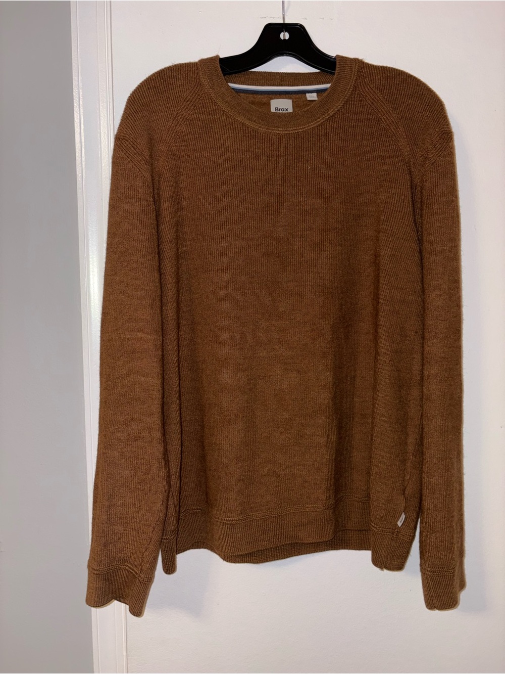 Brax Men's Crewneck Sweater in Chestnut Brown